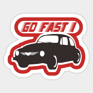 Go Fast Classic Car Shirt Sticker